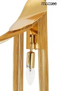 Kinkiet LAMBADA złoty lampa ścienna ze złotą kurtyną z łańcuszków - Moosee detale