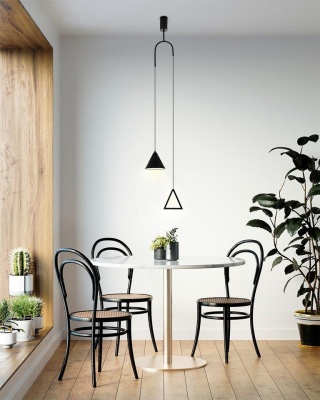 Nowoczesna lampa wisząca ACUSTICA czarna - Moosee