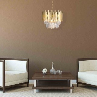 Żyrandol kryształowy / złoty ASPEN GOLD 6xE14 w stylu glamour - Milagro
