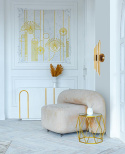 Kinkiet AMADEO złoty kryształowy dekoracyjny do salonu - Moosee