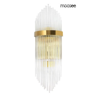 Kinkiet FLORENS L złoty kryształowy glamour do salonu sypialni - Moosee