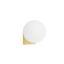 Kinkiet złoty ALOE z białym kulistym kloszem do łazienki IP44 - Nowodvorski Lighting