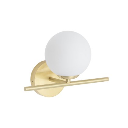 Kinkiet ARALIA mosiężny z białym kulistym kloszem do łazienki IP44 - Nowodvorski Lighting