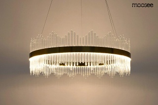 Lampa wisząca FLORENS 60 złota elegancka owalna glamour - Moosee