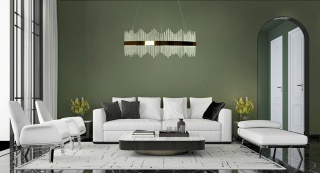 Lampa wisząca FLORENS 80 złota elegancka owalna glamour - Moosee