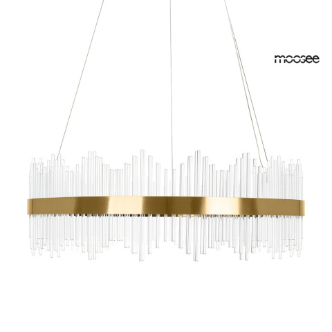 Lampa wisząca FLORENS 80 złota elegancka owalna glamour - Moosee