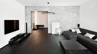 Lampa wisząca RING duża czarna LED 3000K obręcz pierścień - Light Prestige