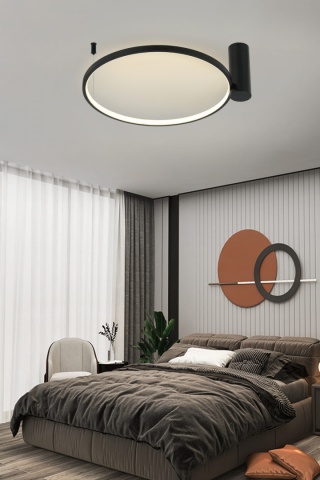 Plafon RING S czarny LED 3000K obręcz pierścień - Light Prestige