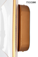 Kinkiet FROST złoty nowoczesna lampa ścienna transarentny klosz - Moosee - widok z bliska