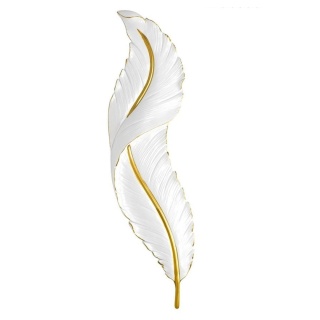 Kinkiet IKAR 80 biały / złoty w kształcie piórka LED - Moosee