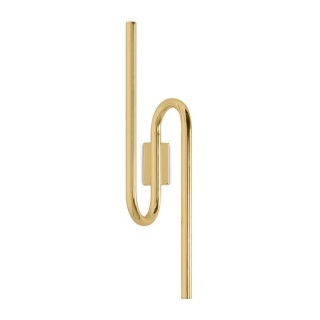 Kinkiet MACAROON złoty nowoczesny design wygięta rurka świeci góra dół - Moosee