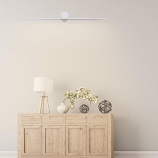 Kinkiet MODERN SLIM LED L biały podłużny do łazienki nad lustro IP44 - Light Prestige