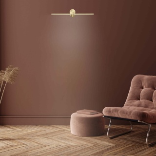 Kinkiet MODERN SLIM LED M złoty podłużny do łazienki nad lustro IP44 - Light Prestige