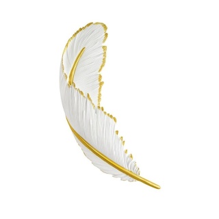 Kinkiet PIÓRKO LED biały / złoty elegancki dekoracyjny - Moosee