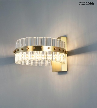 Kinkiet SATURNUS WALL złoty LED kryształ - Moosee