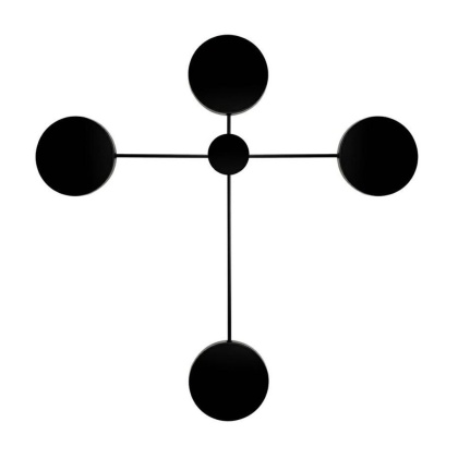 Kinkiet SHADOW 4 czarne kropki koła LED - Moosee