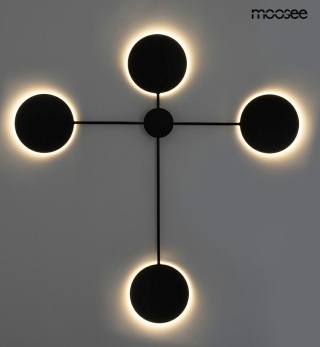 Kinkiet SHADOW 4 czarne kropki koła LED - Moosee