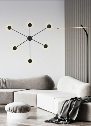 Kinkiet SHADOW 6 CLOSE czarny kropki koła - Moosee