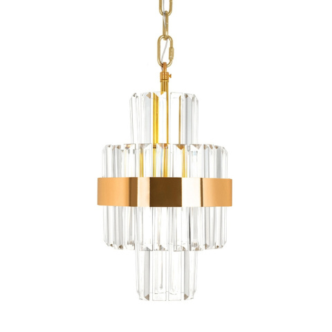 Lampa wisząca IMPERO złota kryształowy klosz elegancka glamour - Moosee