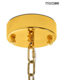 Lampa wisząca IMPERO złota kryształowy klosz elegancka glamour - Moosee - podsufitka