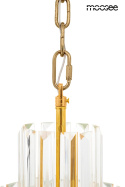 Lampa wisząca IMPERO złota kryształowy klosz elegancka glamour - Moosee - z bliska