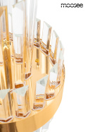 Lampa wisząca IMPERO złota kryształowy klosz elegancka glamour - Moosee - z bliska