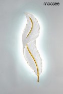 Kinkiet IKAR 60 biały / złoty w kształcie piórka - Moosee