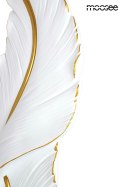 Kinkiet IKAR 80 biały / złoty w kształcie piórka LED - Moosee