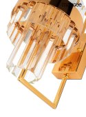 Kinkiet IMPERO lampa ścienna złota elegancka glamour kryształowy klosz - Moosee - widok od dołu