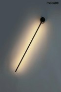 Kinkiet OMBRE 80 czarny wąski długi lampa ścienna nowoczesna - Moosee wlaczony