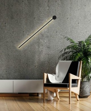 Kinkiet OMBRE 80 czarny wąski długi lampa ścienna nowoczesna - Moosee