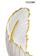 Kinkiet PIÓRKO biały / złoty elegancki dekoracyjny - Moosee
