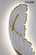 Kinkiet PIÓRKO biały / złoty elegancki dekoracyjny - Moosee