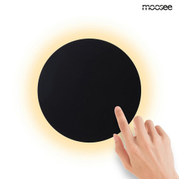Kinkiet SHADOW SUN 25 czarny okrągły dotykowy z regulacją natężenia światła - Moosee