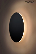 Kinkiet SHADOW SUN 25 czarny okrągły dotykowy z regulacją natężenia światła - Moosee
