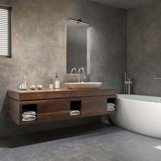 Kinkiet łazienkowy nad lustro NEVADA L czarny IP44 - Light Prestige