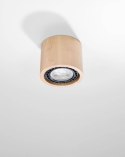 Plafon BASIC 1 naturalne drewno lampa natynkowa tuba sufitowa pojedyncza - Sollux Lighting