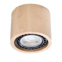 Plafon BASIC 1 naturalne drewno lampa natynkowa tuba sufitowa pojedyncza - Sollux Lighting