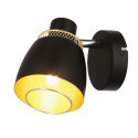 Kinkiet ALEKSANDRIA czarno-złoty lampa ścienna loft - Candellux Lighting wlaczony