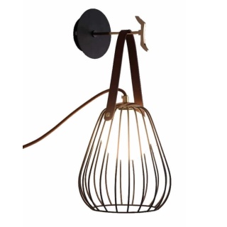 Kinkiet BACOLI czarny siateczkowy klosz industial loft - Light Prestige