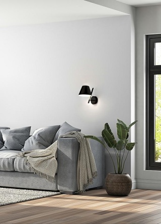 Kinkiet MAGO czarny połysk lampa ścienna - Moosee