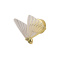 Kinkiet MARIPOSA złoty ścienna w kształcie motyla szklany klosz motyw zwierzęcy - Light Prestige