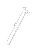Kinkiet OMBRE 80 czarny wąski długi lampa ścienna nowoczesna - Moosee wymiary
