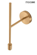 Kinkiet RIVA złoty lampa ścienna minimalistyczna prosta forma - Moosee- detale
