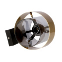 Kinkiet SPIEGA czarny / mosiądz szklany klosz nowoczesny loft - Candellux Lighting - detale klosza
