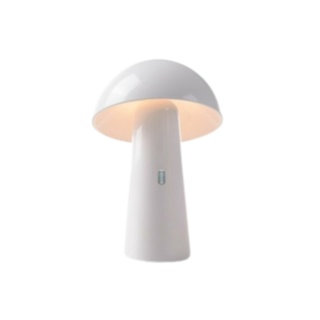 Lampa SHITAKE BLANCO biała nocna biurkowa stołowa na taras wbudowana bateria - New Garden