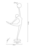 Lampa podłogowa HUMAN BALLERINA designerska artystyczna balerina - Moosee wymiary