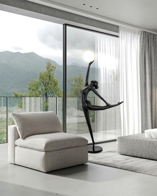 Lampa podłogowa HUMAN BALLERINA designerska artystyczna balerina artyzm - Moosee