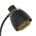 Lampa stołowa ALEKSANDRIA czarno-złota siateczkowy klosz loft - Candellux Lighting detale klosz