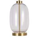 Lampa stołowa AMUR złota transparentna szklana podstawa ciemny abażur - Light Prestige podstawa
